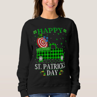Funny Buffalo Plaid Green Truck Archery St. Patric Sweatshirt