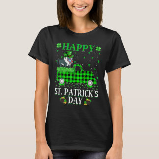 Funny Buffalo Plaid Green Truck Baboon St. Patrick T-Shirt