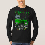 Funny Buffalo Plaid Green Truck Catfish St Patrick T-Shirt