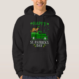 Funny Buffalo Plaid Green Truck Cougar St  Patrick Hoodie
