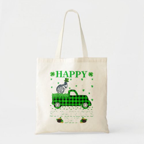 Funny Buffalo Plaid Green Truck French Horn St Pat Tote Bag