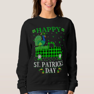 Funny Buffalo Plaid Green Truck Peacock Bird St Pa Sweatshirt