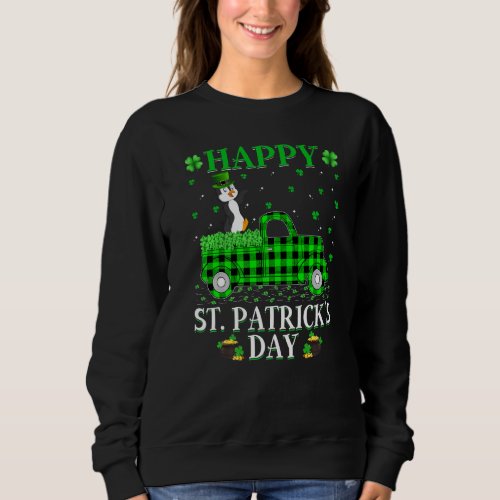 Funny Buffalo Plaid Green Truck Penguin Bird St Pa Sweatshirt