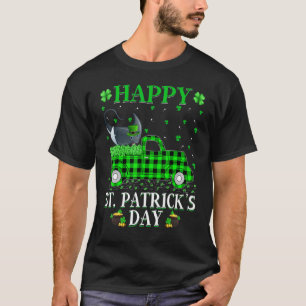 Funny Buffalo Plaid Green Truck Ray Fish St Patric T-Shirt
