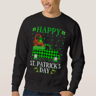 Funny Buffalo Plaid Green Truck Scorpion St Patri Sweatshirt