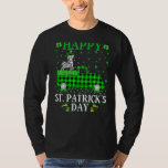 Funny Buffalo Plaid Green Truck Zebra St Patrick&#39;s T-Shirt