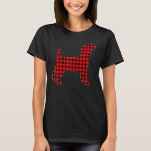 Funny Buffalo Plaid Jack Russell Terrier Christmas T-Shirt