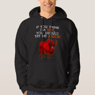 Funny Buffalo Sauce Cartoon Chicken Wing Funny Say Hoodie