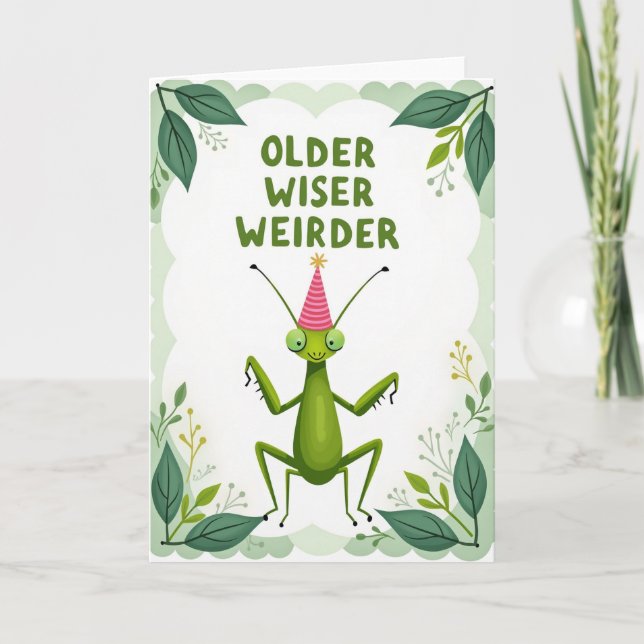 Funny Bug Birthday Card (Front)