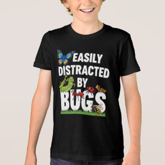 Funny Bug Insects Easily Distracted By Bugs Scienc Tri-Blend Shirt