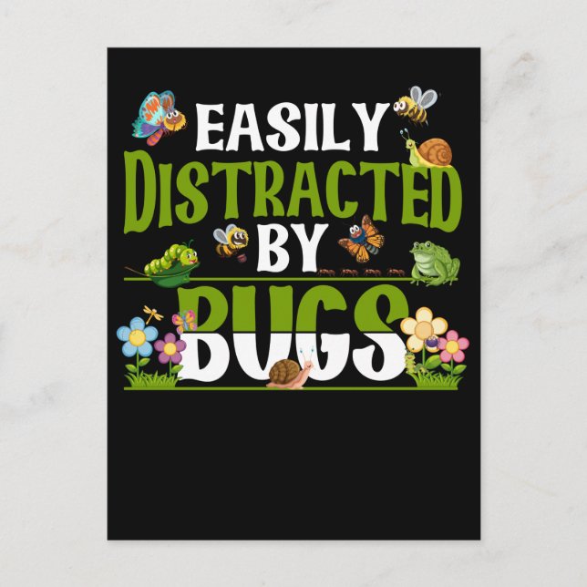 Funny Bug Lover Insects Boys Girls Funny Science Postcard (Front)