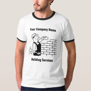 Funny Building Services Cartoon T-Shirt