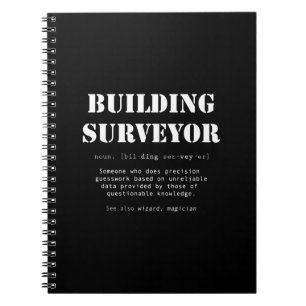 Funny Building Surveyor Dictionary Gift Notebook