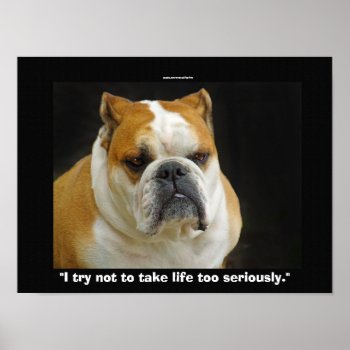 Funny Bull Dog Pet-lovers Demotivational Poster by RavenSpiritPrints at Zazzle