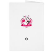 Funny Bull Terrier Cartoon Card LOVE (Back)