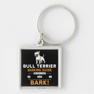 Funny Bull Terrier Dog Keychain