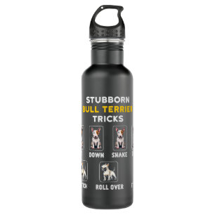 Funny Bull Terrier Dog Stainless Steel Water Bottle