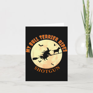 Funny Bull Terrier Halloween T-Shirts For Dog Card