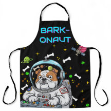 Funny Bulldog "Barkonaut" Pet Lovers Kitchen Gift