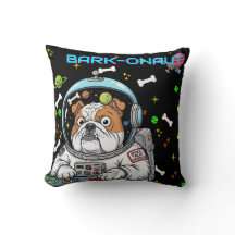 Funny Bulldog "Barkonaut" Space Dog, Pet Lovers