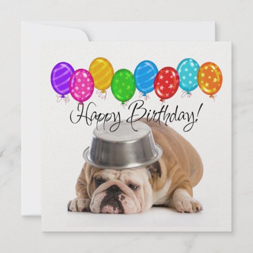 Funny Bulldog Birthday Invitation _ SRF
