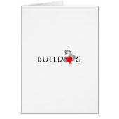 Funny Bulldog Cartoon Love Red Heart (Front)