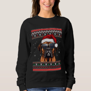 Funny Bulldog Christmas Reindeer Dog Lover Xmas Ug Sweatshirt
