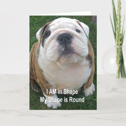 Funny Bulldog Dog Card Notecard Creationarts