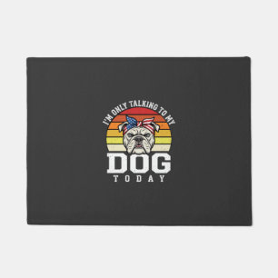 Funny Bulldog Dog Lover Retro Quote Doormat