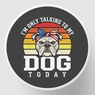 Funny Bulldog Dog Lover Retro Quote Mini Candle Favors
