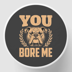 Funny Bulldog Dog You Bore Me Design Mini Candle Favors