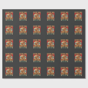 Funny Bulldog Every Dog Must Have His Day Wrapping Paper