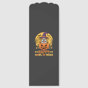 Funny Bulldog Halloween Happy Howl-O-Ween Vintage Bookmarks