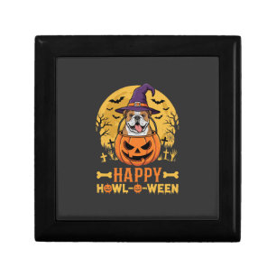 Funny Bulldog Halloween Happy Howl-O-Ween Vintage Gift Box