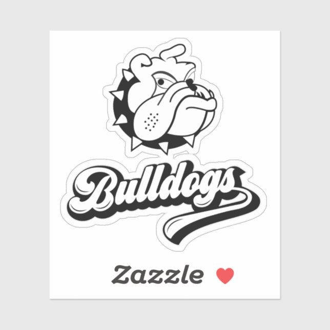 Funny Bulldog Head Sticker (Sheet)