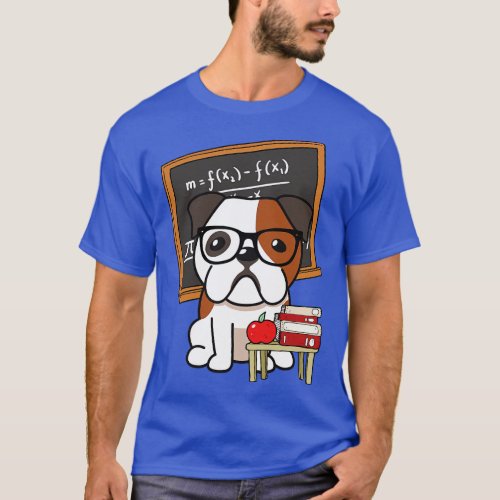 Funny Bulldog is teaching T_Shirt