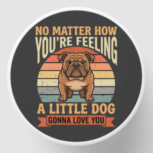 Funny Bulldog Love Quote Retro Dog Mini Candle Favors