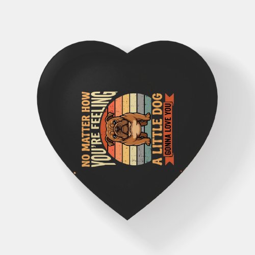 Funny Bulldog Love Quote Retro Dog Paperweight