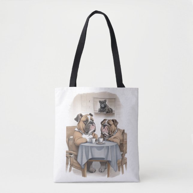 Funny Bulldog  Tote Bag (Front)