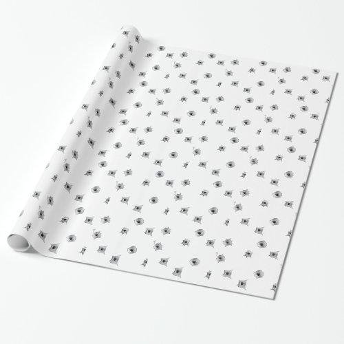 Funny Bullet Holes Wrapping Paper