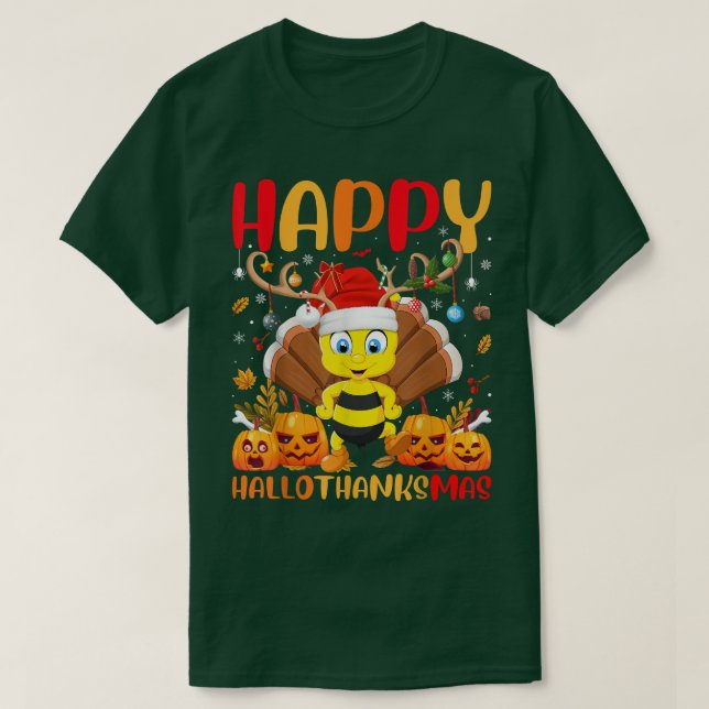 Funny Bumble Bee Lover Happy Bumble Bee HelloThank T-Shirt (Design Front)