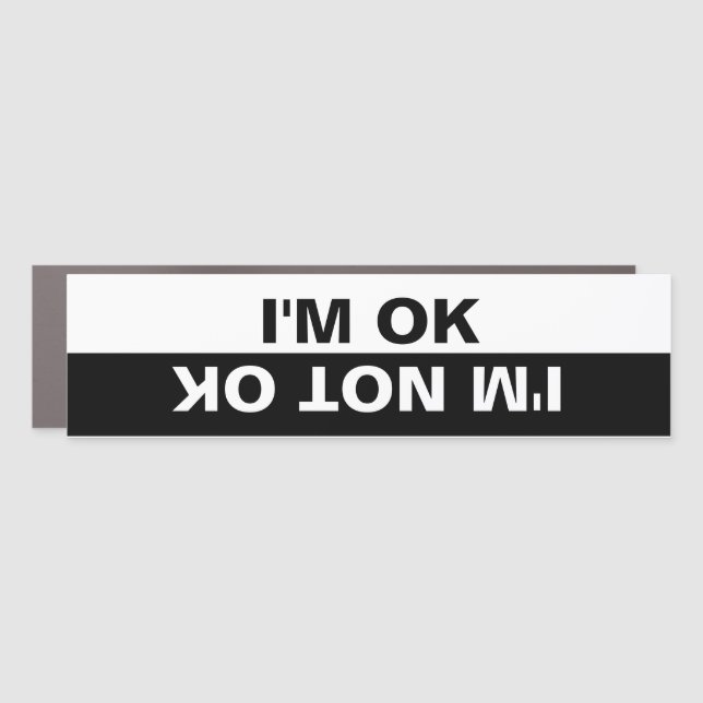 Funny bumper sticker magnet.   car magnet (Front)