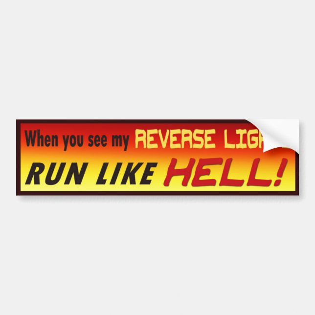 Funny Bumper Stickers for seniors cards and gifts. (Front)