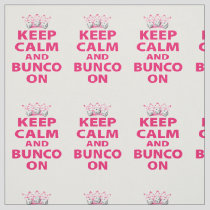 Funny Bunco Dice Novelty Keep Calm Fabric
