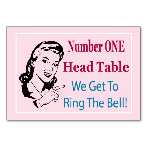 Funny Bunco Head Table Card