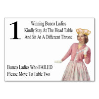 Funny Bunco Move From Table One Cards Queen #2