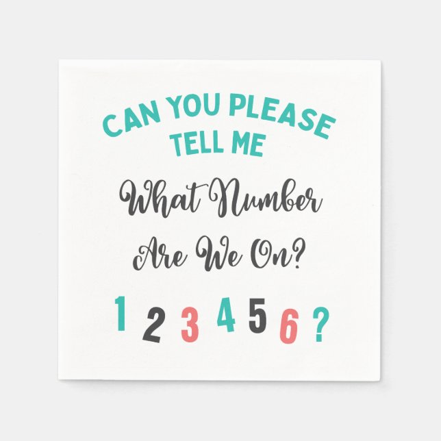 Funny Bunco Party What Number Are We On? Napkins (Front)
