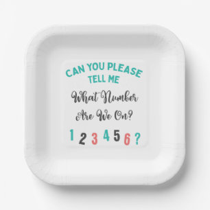 Funny Bunco Party What Number Are We On? Party Paper Plates