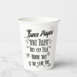 Funny Bunco Player Paper Cups | Zazzle