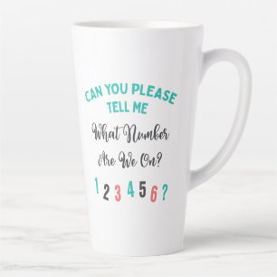 Funny Bunco Player What Number Are We On? Latte Mug